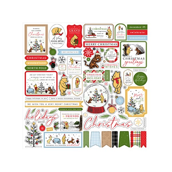 Winnie The Pooh Christmas Element Sticker