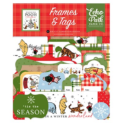 Winnie The Pooh Christmas Frames & tags