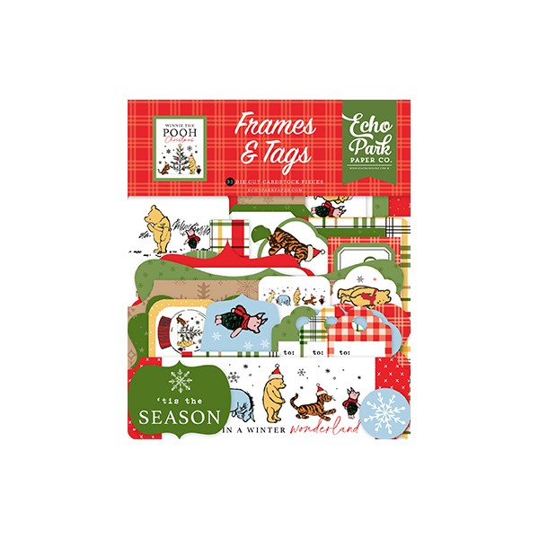 Winnie The Pooh Christmas Frames & tags