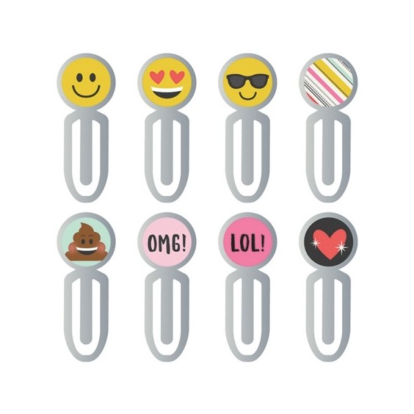 Emoji Love epoxy metal clips