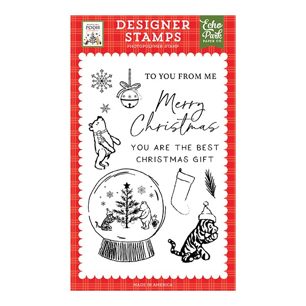 Winnie The Pooh Christmas: Snow Globe Scene Stamp Set