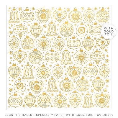 DECK THE HALLS - SPECIALTY PAPER WITH GOLD FOIL