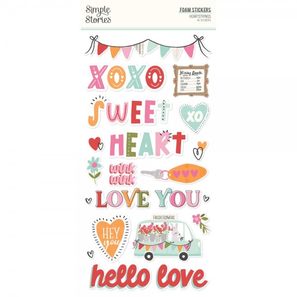 Heartstrings Foam Stickers