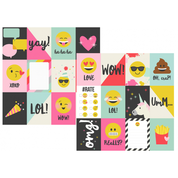 Emoji Love 3x4 & 4x6 Journaling card elements