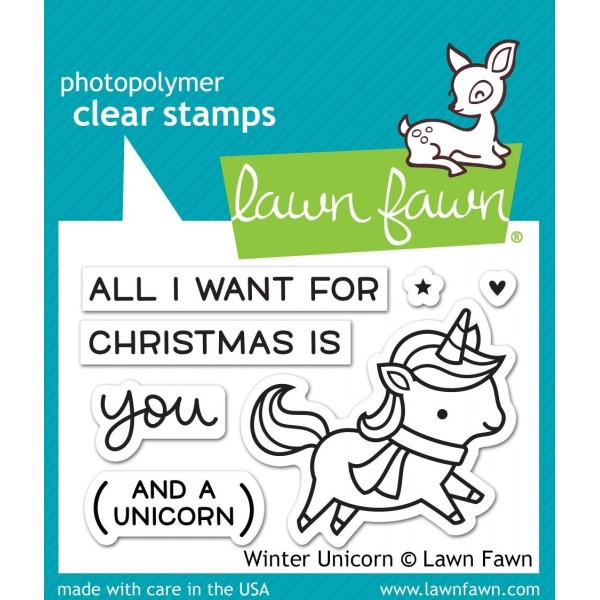 Clear stamps. Winter Unicorn