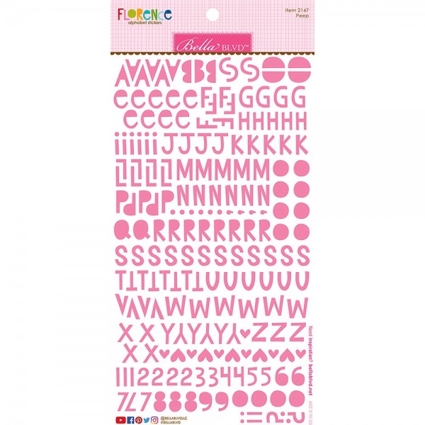 Florence alphabet sticker. Peep