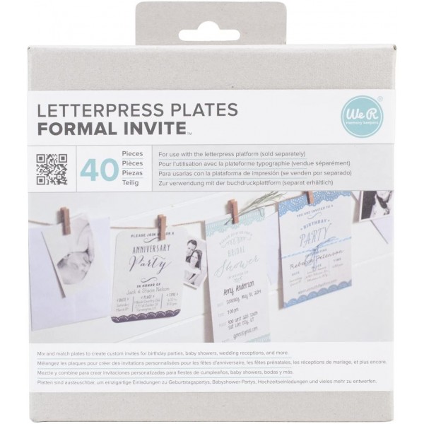 Letterpress plates. Formal invite