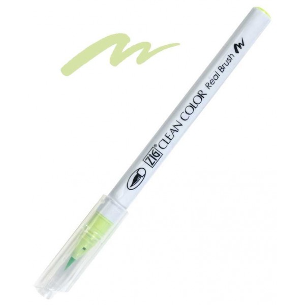 Clean color real brush marker. Pale green