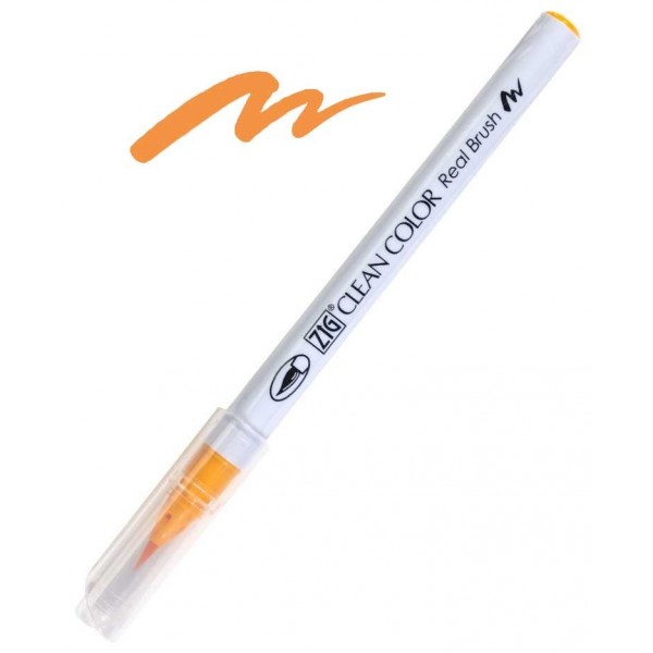 Clean color real brush marker. Bright yellow