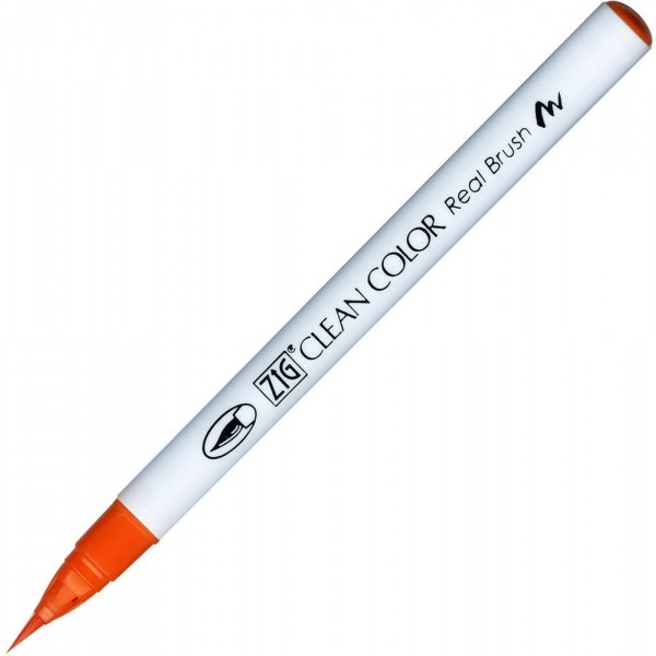 Clean color real brush marker. Orange