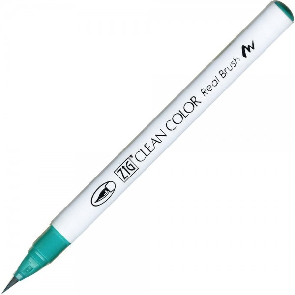 Clean color real brush marker. Turquoise green