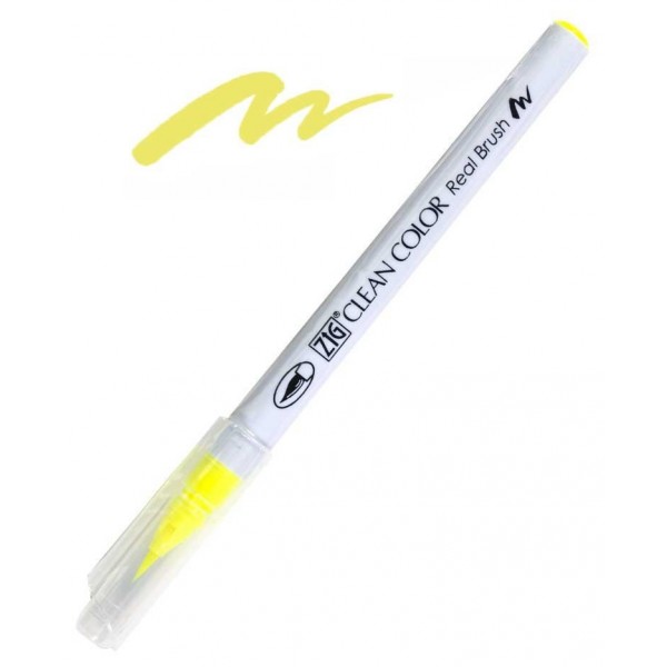 Clean color real brush marker. Yellow