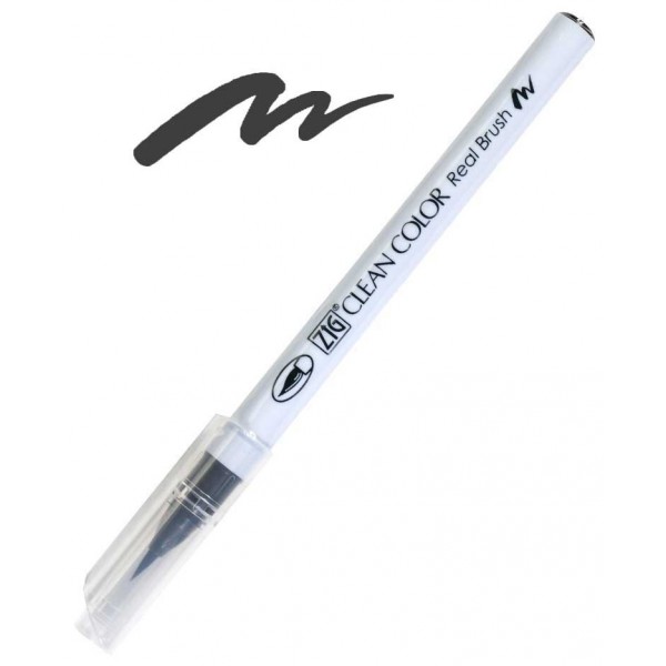 Clean color real brush marker. Natural gray