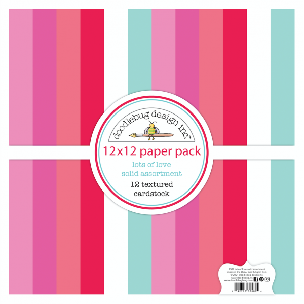 Lots of Love. Textured cardstock assortment pack