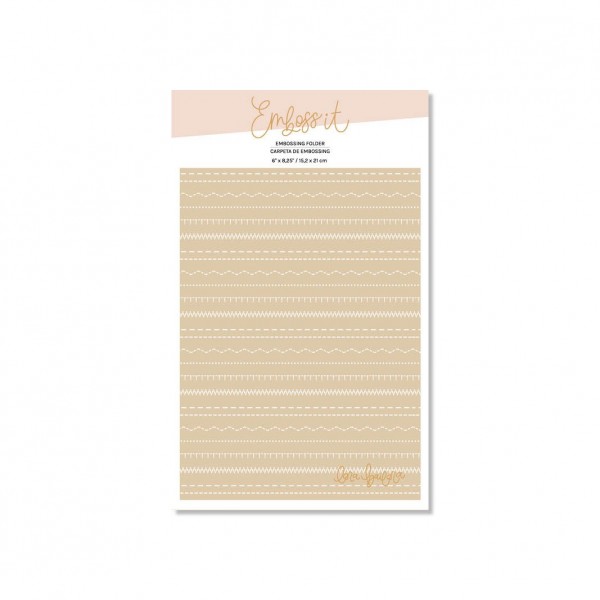 Carpeta de embossing 6"x 8.25". Costura