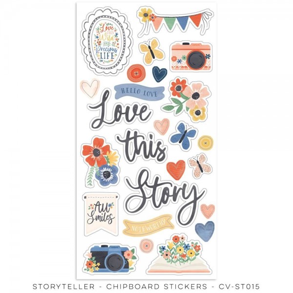 Storyteller. Chipboard stickers