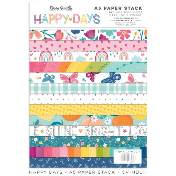 HAPPY DAYS - A5 PAPER STACK
