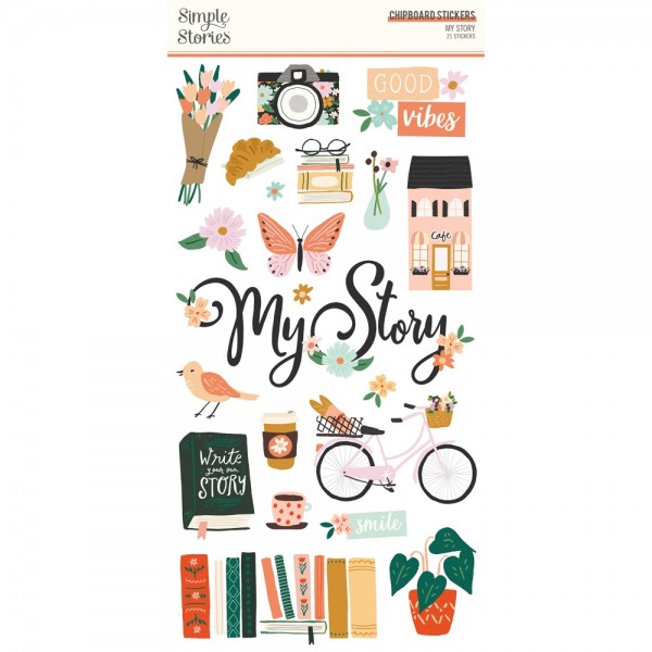My Story. KIT 6x12 Chipboard + 3 hojas que coordinan