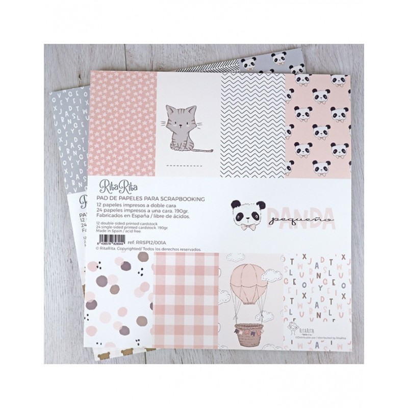 Bloc de 36 papeles Celia para scrapbooking