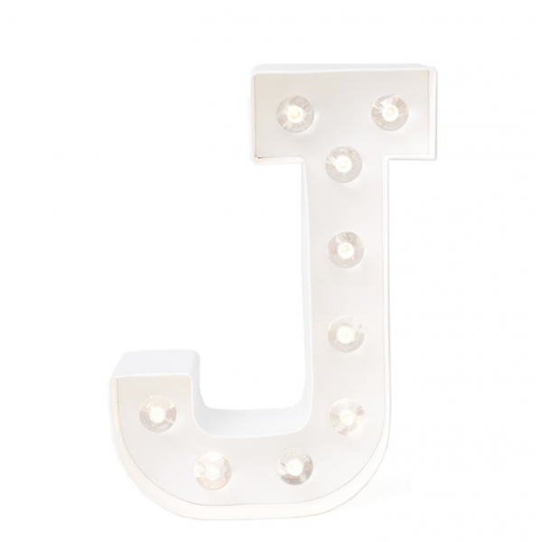 Marquee letter J