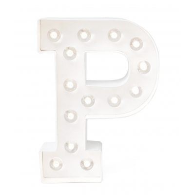 Marquee letter P