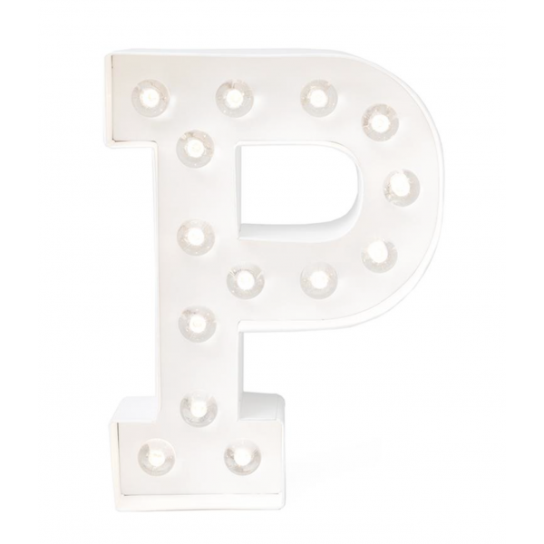 Marquee letter P