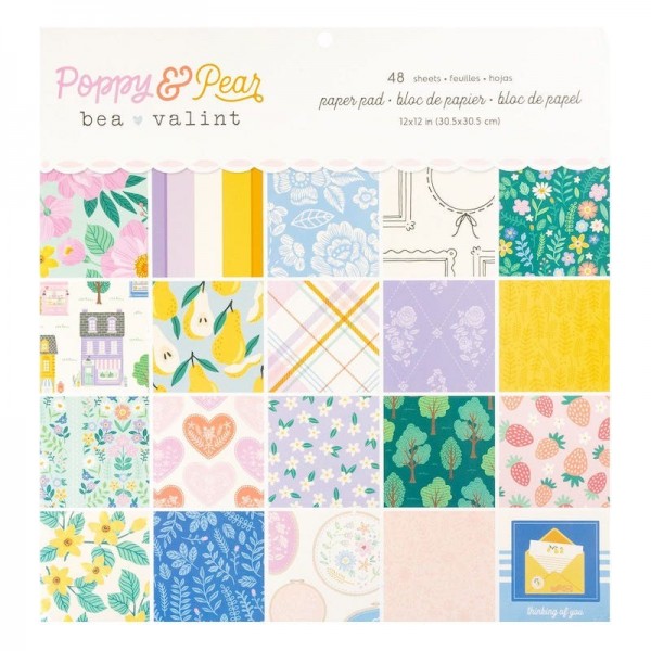 Poppy & Pear (Bea Valint) - Paper pad 12x12