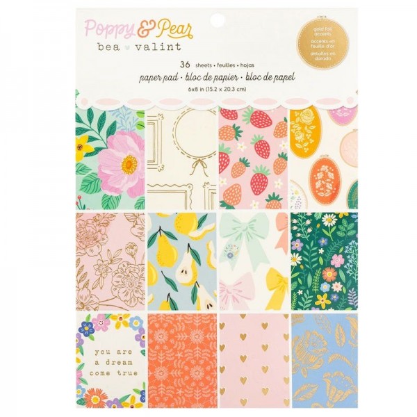 Poppy & Pear (Bea Valint) - 6x8 paper pad