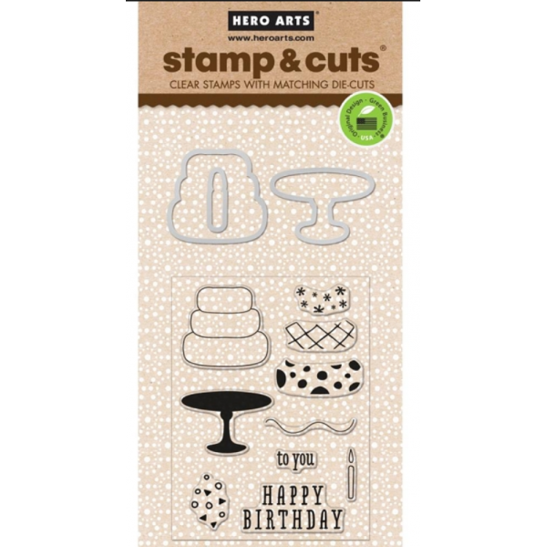 Sellos Clear stamps y Suaje. Birthday
