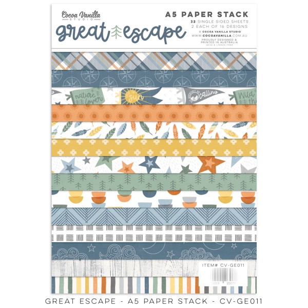 GREAT ESCAPE - A5 paper stack