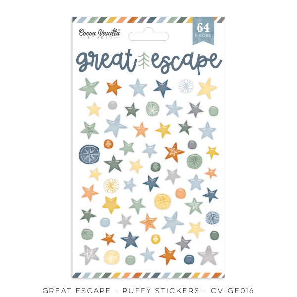 GREAT ESCAPE - Puffy star stickers
