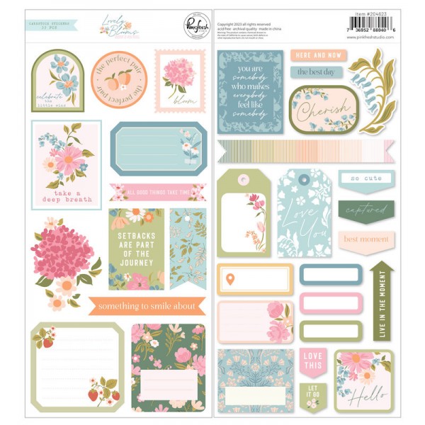 Lovely Blooms: Cardstock Stickers