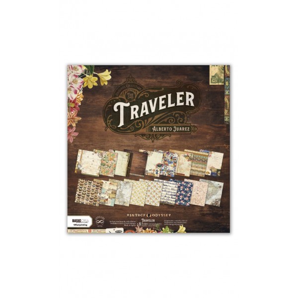 Pack 18 papeles a doble cara - Traveler